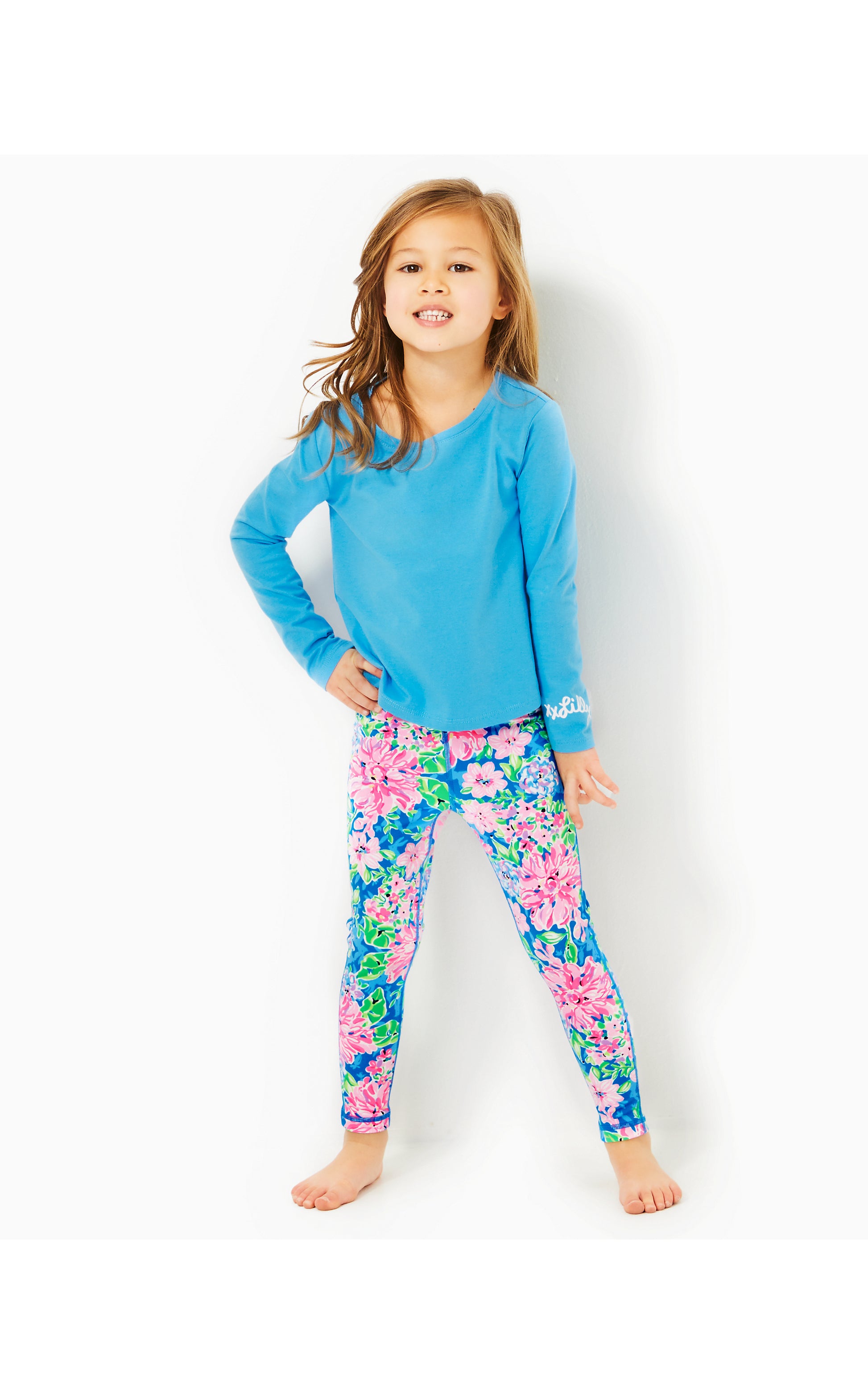 UPF 50+ Luxletic Girls Mini Weekender Leggings in Multi Spring In Your –  Pink a Lilly Pulitzer Signature Store