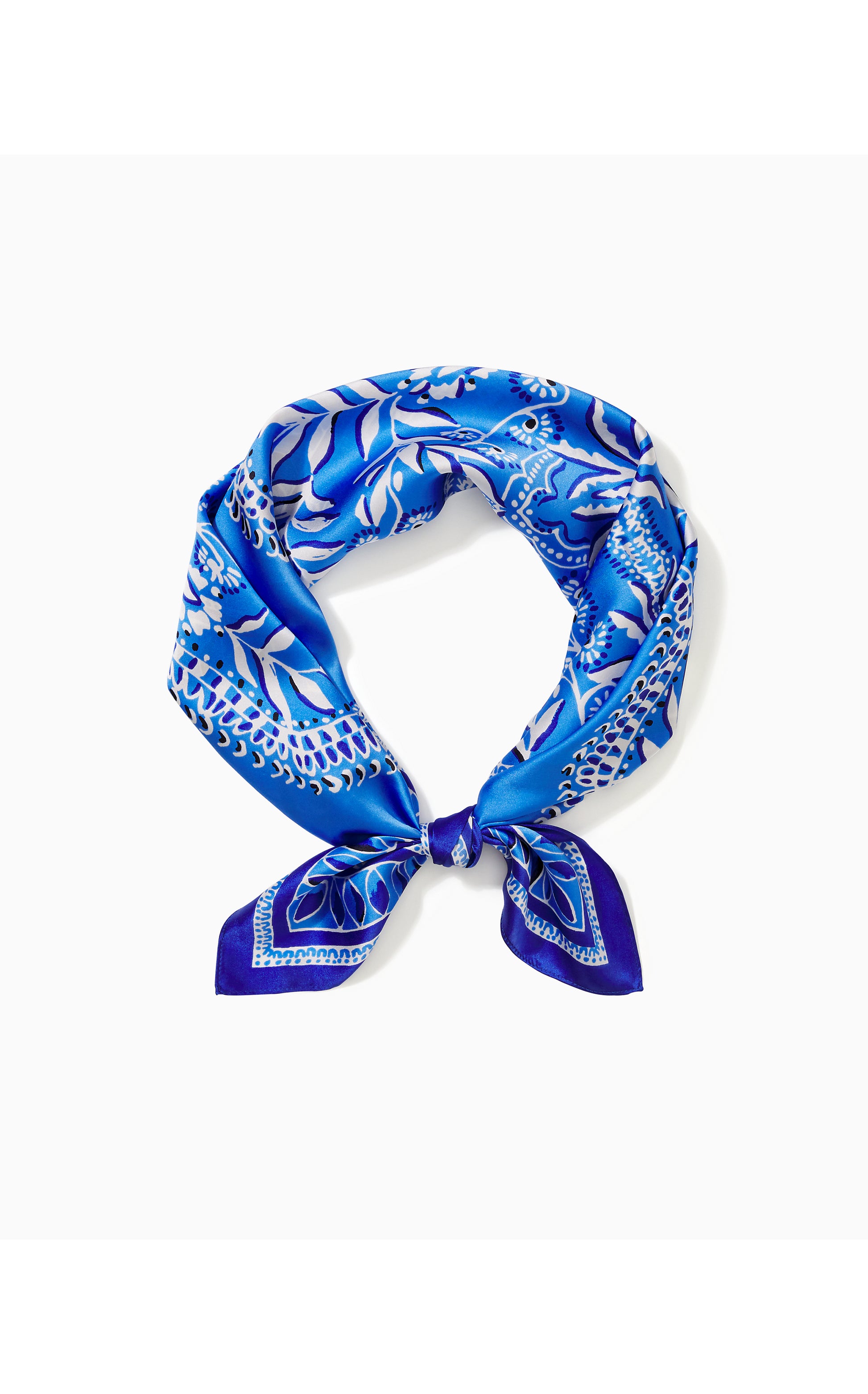 GWP PRINTED SILK SCARF ABACO BLUE HAVE IT BOTH RAYS ENGINEERED GWP SCA ...